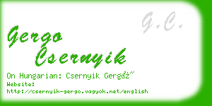 gergo csernyik business card